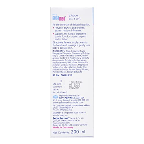 Sebamed Baby Cream, Extra Soft, 200ml