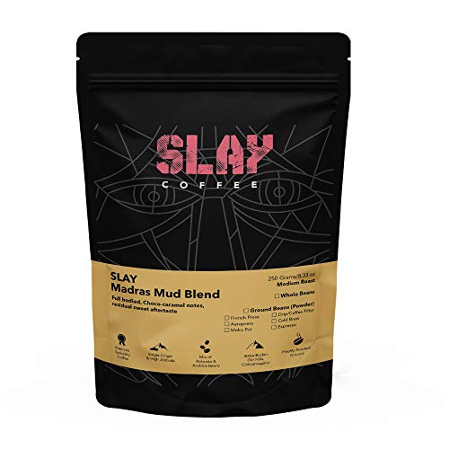 SLAY Coffee Madras Mud 100% Pure Filter Coffee Powder| No Chicory | Blend of Arabica and Robusta Coffee | NOT an Instant Coffee | 250g