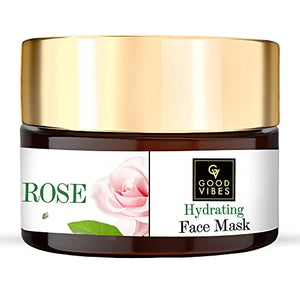 Good Vibes Rose Hydrating Face Mask, 100 g | Moisturizing, Softening Face Pack For All Skin Types | Adds Glow & Brightens Skin | No Parabens, Sulphates & Mineral Oil