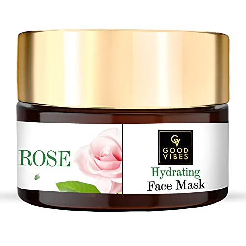 Good Vibes Rose Hydrating Face Mask, 100 g | Moisturizing, Softening Face Pack For All Skin Types | Adds Glow & Brightens Skin | No Parabens, Sulphates & Mineral Oil