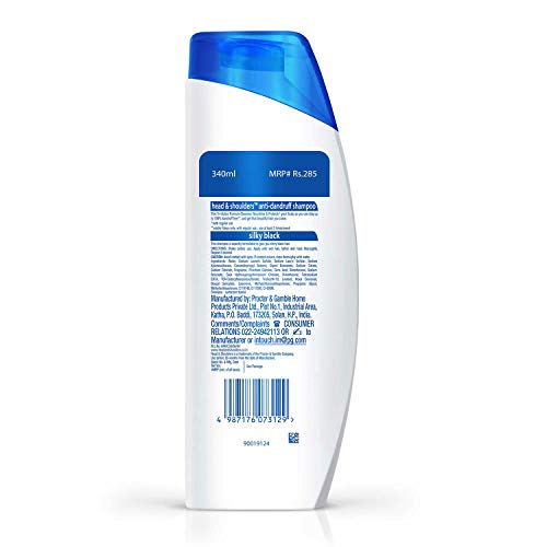 Head & Shoulders Silky Black Anti Dandruff Shampoo, 340ml