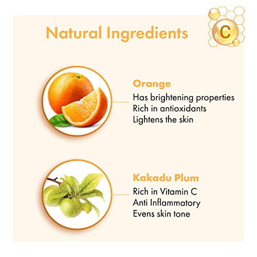 Good Vibes Vitamin C Glow Deodorant Roll On, 50 ml | Fresh & Bright Underarms Naturally With Orange & Kakadu Plum | Controls Sweat & Odour | No Parabens, Sulphates, Silicones, Pthalate & Alcohol