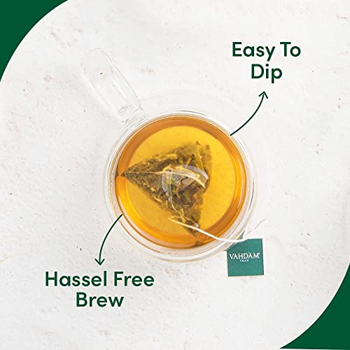VAHDAM - Organic Spiced Turmeric Tea | USDA Organic Certified 15 Turmeric Tea Bags | Blend of Turmeric Powder & Fresh Spices | Herbal Tea for Weight Loss | 100% Natural Detox
