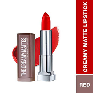 Maybelline Creamy Matte Flaming Fuchsia & Siren in scarlet Lip Colour - Pack of 2