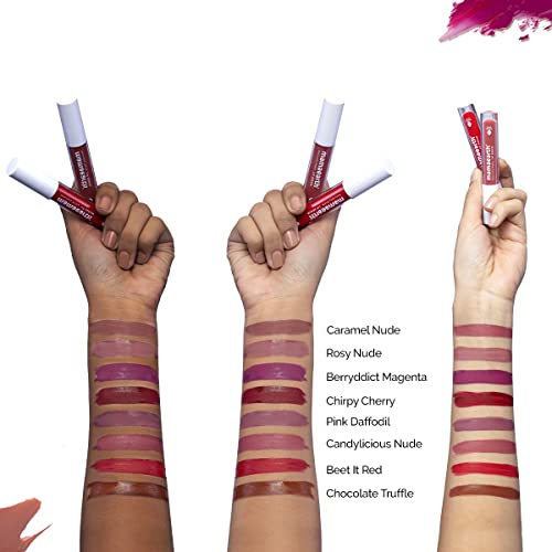 Mamaearth Naturally Matte Lip Serum - Matte Liquid Lipstick with Vitamin C & E For Upto 12 Hour Long Stay - 05 Pink Daffodil (Pink) - 3 ml