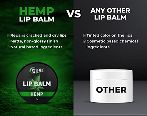Beardo Hemp Lip Balm (7g) Lip Care for Dry & Chapped Lips | dark lips to lighten | moisturizes and repairs your lips