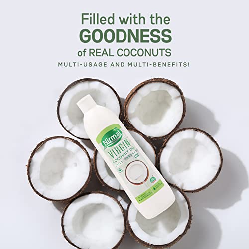 KLF Nirmal Cold Pressed Virgin Coconut Oil | 500 ml | Great for skin care & Hair Care | Natural & Edible | Made from fresh Coconuts