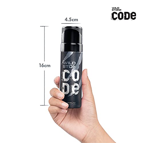 Wild Stone Code Platinum No Gas Body Perfume for Men, Long Lasting Intense Fragrance for Party Wear -120 ml