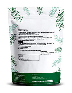 H&C Herbal Ingredients Expert Natural Curry Leaves(Kadi Patta) Powder (Sun Dried & Stemless) 227g for Strong and Shiny Hair