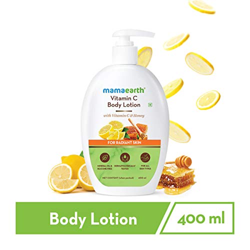 Mamaearth Vitamin C Body Lotion with Vitamin C & Honey for Radiant Skin (400 ml, All Skin Types)