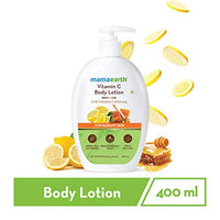 Mamaearth Vitamin C Body Lotion with Vitamin C & Honey for Radiant Skin (400 ml, All Skin Types)