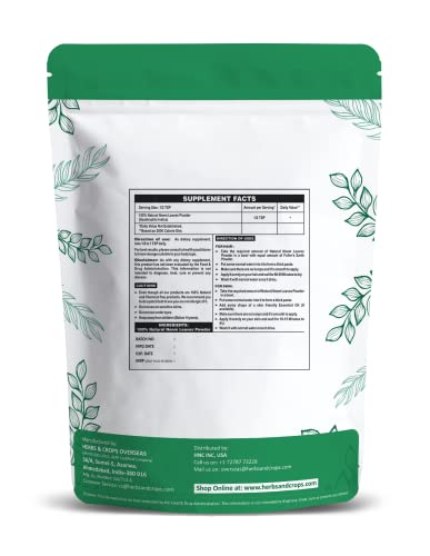 H&C Herbal Ingredients Expert Natural And Organically Grown Neem Leaves Powder (Azadirachta Indica), 227 g For Healthy Hair & Hair Cleanser | Skin Acne Face PACks