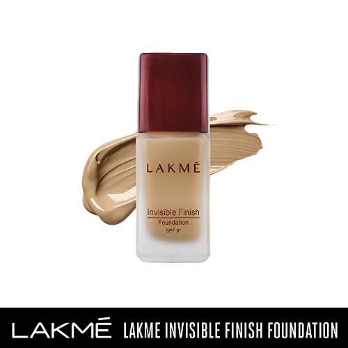 LAKMÉ Invisible Finish SPF 8 Liquid Foundation, Shade 02, Ultra Light Water Based Face Makeup for Glowing Skin - Full Coverage, Natural Finish, 25 ml
