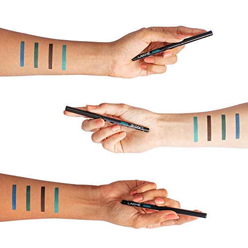 Lakme Eyeconic Kajal, Regal Green Colour, Matte Kohl Liner in a Twist Up Pencil - Waterproof, Smudge Proof & Long Lasting Eye Makeup, 0.35 g