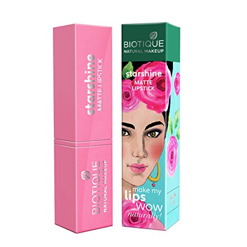 Biotique Natural Makeup Starshine Matte Lipstick, Liberal Red