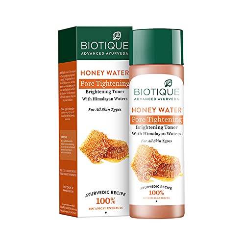 Biotique Honey Water Pore Tightening Brightening Toner With Himalayan Waters, 120ml