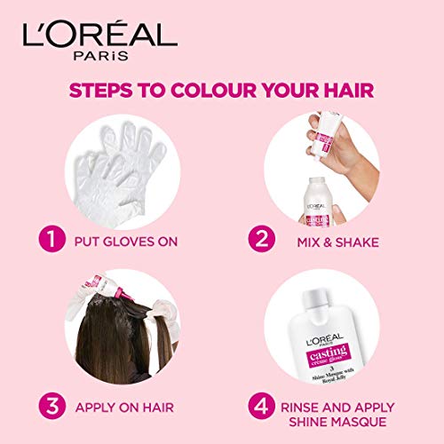 L'Oreal Paris Casting Crème Gloss Conditioning Hair Color, 87.5g + 72ml - Darkest Brown 300 (Pack of 1)