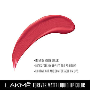 Lakmé Forever Matte Liquid Lip Colour, Coral Candy, 5.6 ml