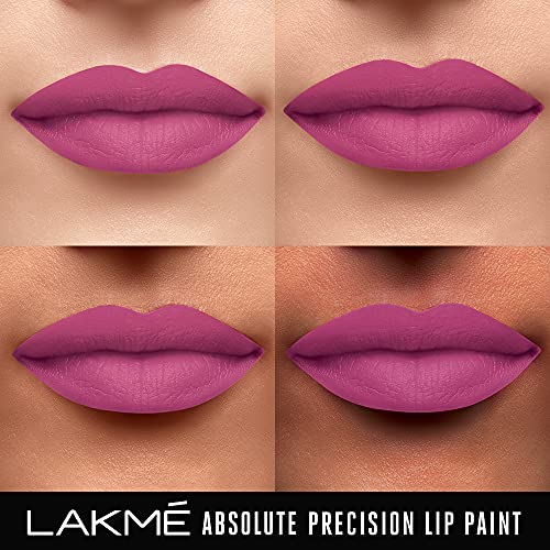 Lakmé Absolute Precision Lip Paint, Matte Finish - Victorian Magenta, 3g