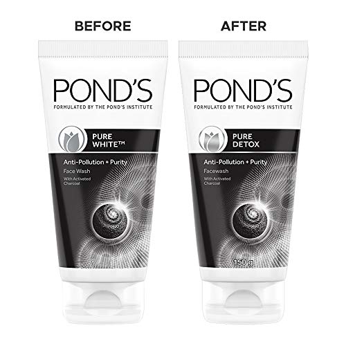 Pond's  Pure Detox Anti-Pollution Purity Face Wash With Activated Charcoal, 150 g