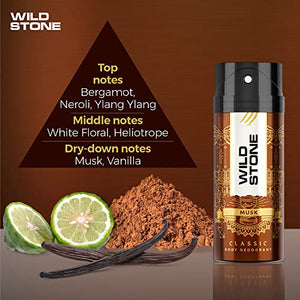 Wild Stone Classic Deodorant for Men (Musk, 225ml)