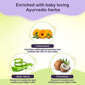 Dabur Baby Wash: pH 5.5 balanced with No Harmful Chemicals & Tear Free Formula |Contains Aloe Vera & Calendula |Hypoallergenic & Dermatologically Tested with No Paraben & Phthalates - 500 ml