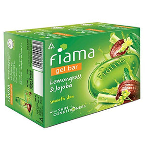 Fiama Gel Bar, Lemongrass and Jojoba for smooth skin, with skin conditioners, 125g (Pack of 3)