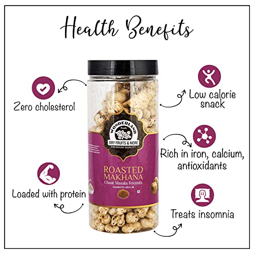 Wonderland Foods - Roasted & Flavoured Chaat Masala Makhana (Foxnut) 100g Jar