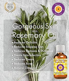 Deve Herbes Rosemary Essential Oil (Rosmarinus officinalis) Natural Therapeutic Grade Steam Distilled with Glass Dropper 15ml
