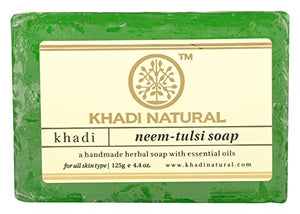 KHADI NATURAL Neem Tulsi Soap, 125g (Pack of 2)