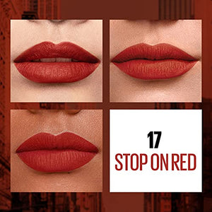 Maybelline New York Liquid Lipstick 17 Stop On Red (Matte)