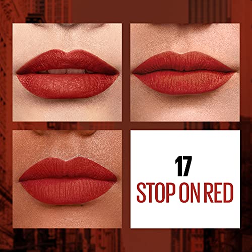 Maybelline New York Liquid Lipstick 17 Stop On Red (Matte)
