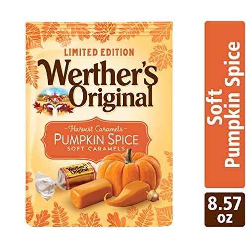 Werther's  Original Soft Harvest Pumpkin Spice Caramel Candy, 8.57 Oz Bag