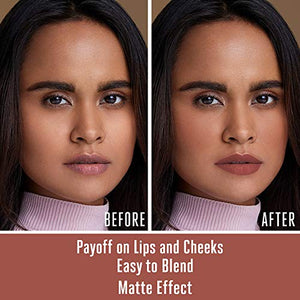 Lakmé 9 to 5 Weightless Mousse Lip Color & Cheek Color, Matte Finish - Coffee Lite, 9 g