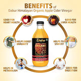 DABUR Himalayan Organic Apple Cider Vinegar with Mother of Vinegar |100% Pure| USDA Organic Certified |Raw, Unfiltered and Unpasteurized|Helps Boost Immunity - 500 ml