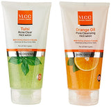 VLCC Tulsi Face Wash, 150ml with Free Orange Oil Face Wash, 150ml