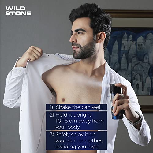 Wild Stone Classic Cologne Long Lasting Body Deodorants for Men, Pack of 2 (225ml each)