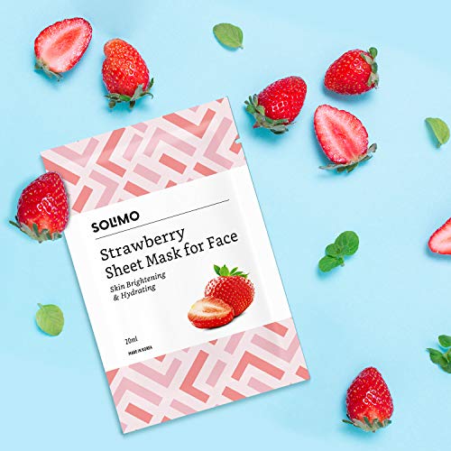 Solimo Face Sheet Mask, Strawberry