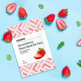 Solimo Face Sheet Mask, Strawberry
