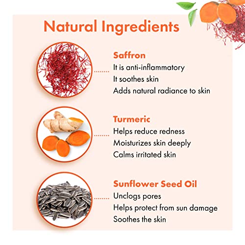 Good Vibes Ubtan Insta Glow Face Mask, 50 g | Brightening, Cleansing, Smoothening Face Pack For All Skin Types | With Turmeric, Saffron, Sunflower Seed Oil | No Parabens, Sulphates & Mineral Oil