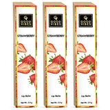 Good Vibes Strawberry Lip Balm, 2.5 g (Pack of 3) | Provides In-Depth Nourishment For Soft & Smooth Lips | Lightweight, Hydrating, Moisturizing, Nourishing | No Parabens & Mineral Oil