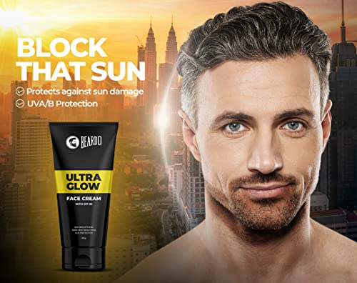 Beardo Ultraglow All in One Face Cream For Men with SPF 30 | Skin Brightening Face Cream | Dark Spot Reduction | Sun Protection | 60 g