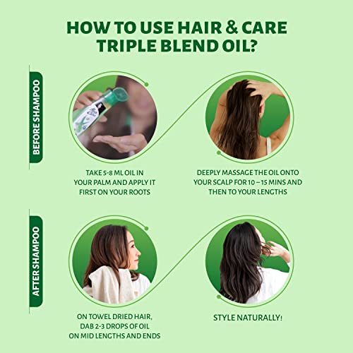 Hair & Care with Aloe Vera, Olive Oil & Green Tea Damage Repair Non-Sticky Hair Oil, 300 ml
