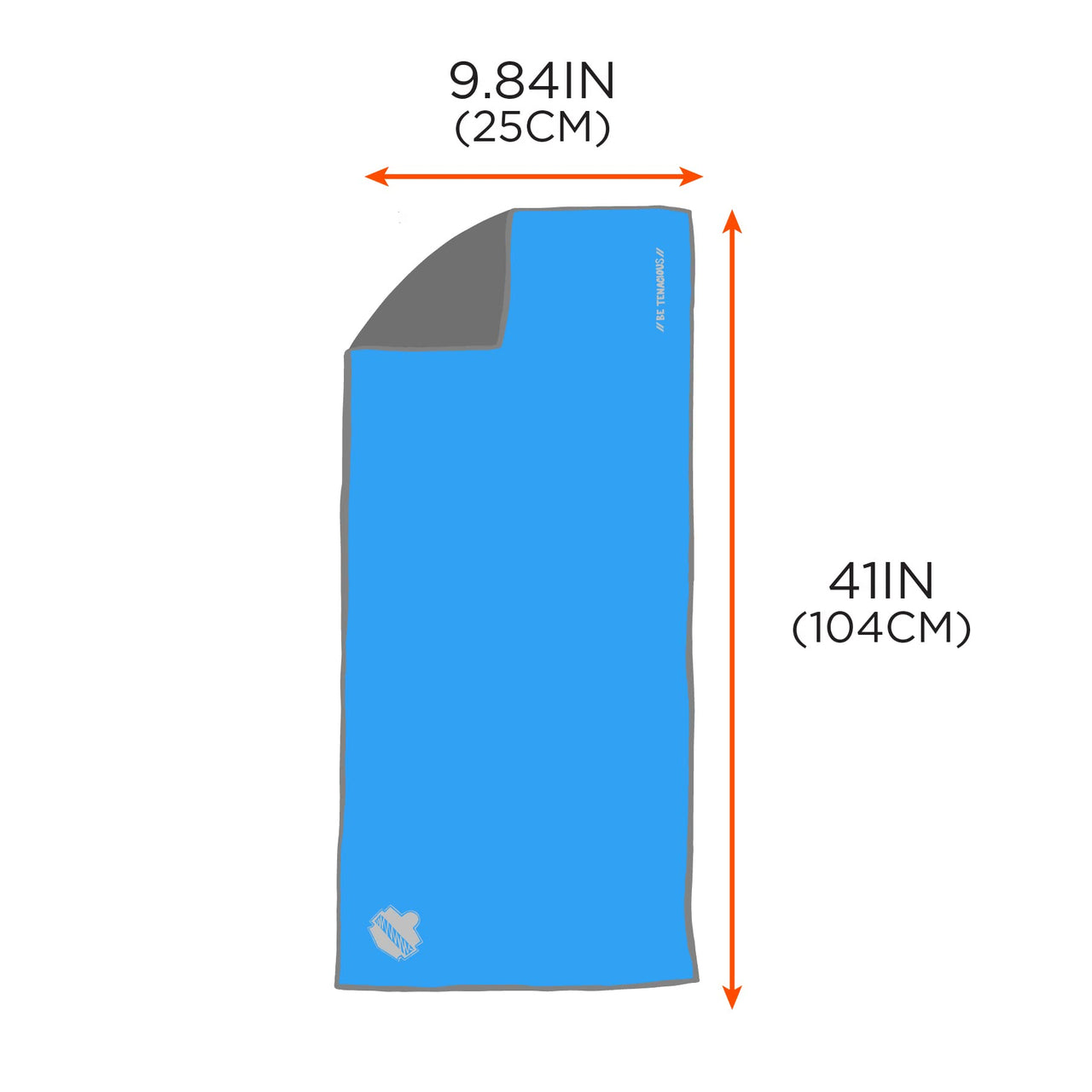 Ergodyne Chill Its 6602MF Cooling Towel, Soft Microfiber Material, UPF 50+,Blue,41" x 9.84"