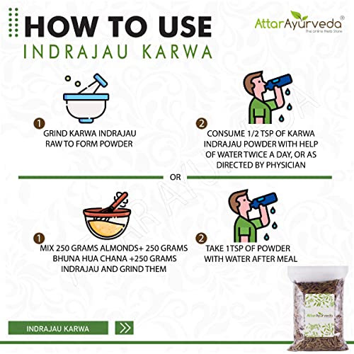 Attar Ayurveda Karva Indrajau - Indrajav - Holarrhena Pubescens for diabetes (100 Grams)