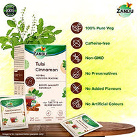 Zandu Tulsi Cinnamon Ayurvedic Infusion (Kadha), Natural Immunity Booster Herbal Tea, Full of Anti-oxidants - 25 Tea Bags