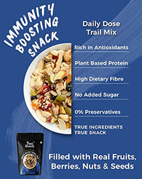 True Elements Daily Dose Trail Mix 250g - Mix of 67% Dried Fruits, Nuts, Berries & 33% Seeds | Mix Dry Fruits | Nuts and Dry Fruits