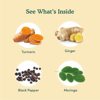 VAHDAM, Organic Turmeric Moringa Superfood Herbal Tea Bags (15 Pyramid Tea Bags) Caffeine Free & Herbal Blend of Turmeric, Moringa, Ginger & Black Pepper | Brew it as Hot or Iced Tea