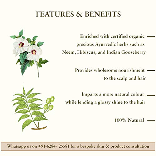 Just Herbs Herbal Henna Plus, 100% Natural, Henna Powder for Hair, Organic & Chemical Free - 200 gm