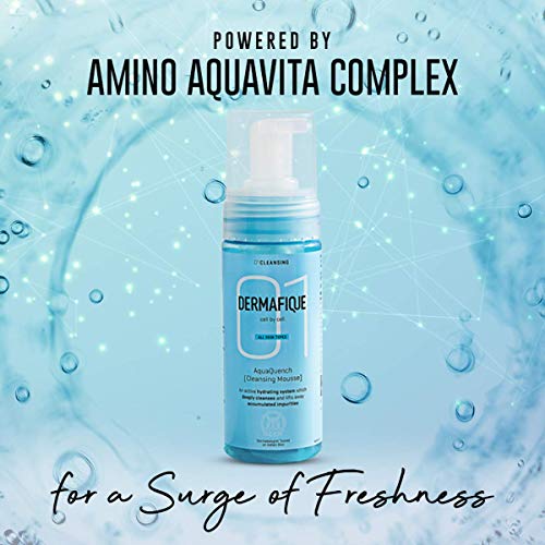 Dermafique Aquaquench Cleansing Mousse, 150 ml - For Dry Skin - Foaming Face Wash- For Deep Cleansing and Hydration - Dermatologist Tested